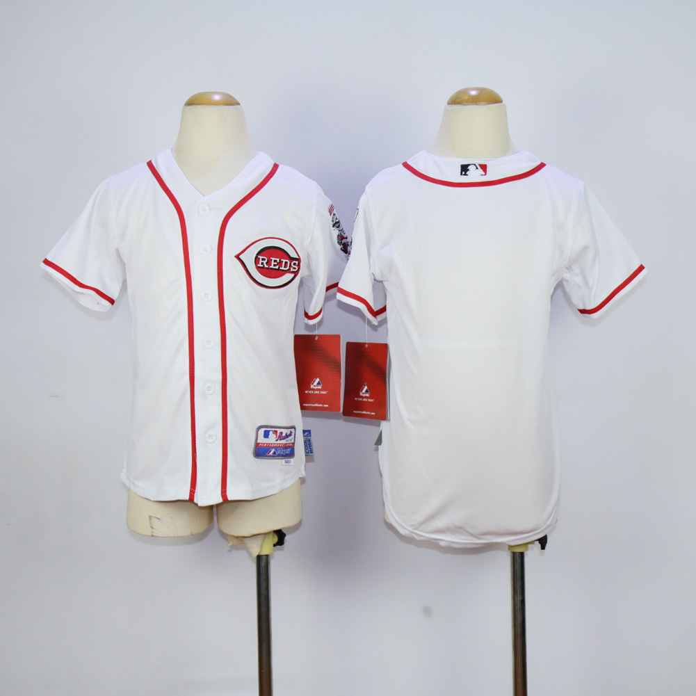 MLB Cincinnati Reds youth black white jerseys->->Youth Jersey